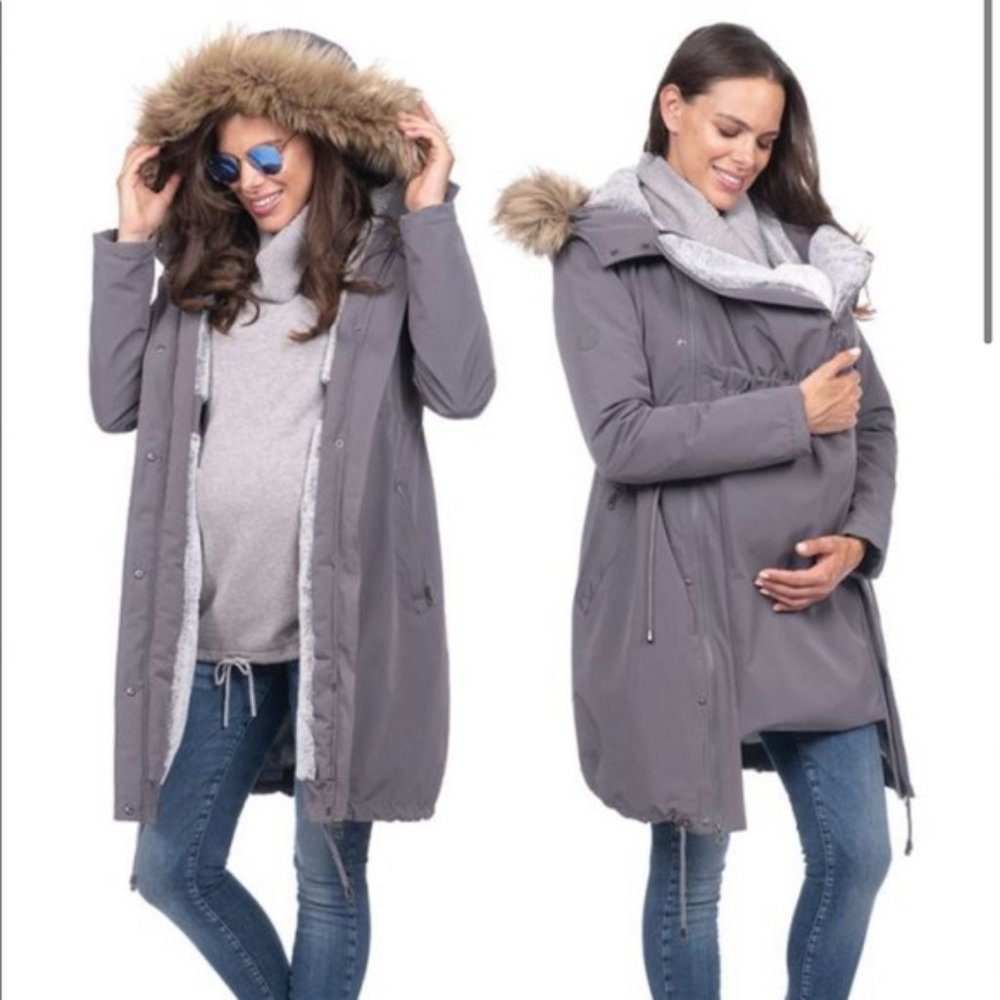 Seraphine Maternity 3 in 1 winter parka Slate Sz 6